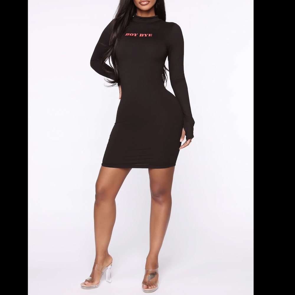 Boy Bye Mini Dress - Black